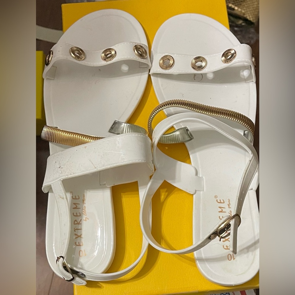Extreme by Eddie M" (also known as Eddie Marc) brand jelly sandals.